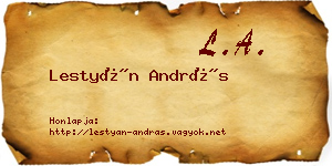 Lestyán András névjegykártya