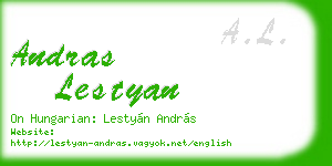 andras lestyan business card