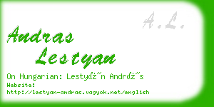 andras lestyan business card